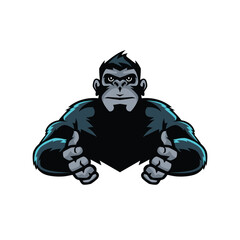 gorilla hands abstract logo modern style