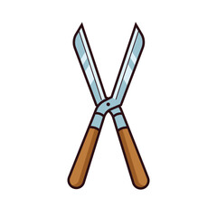 grass shears abstract logo modern style