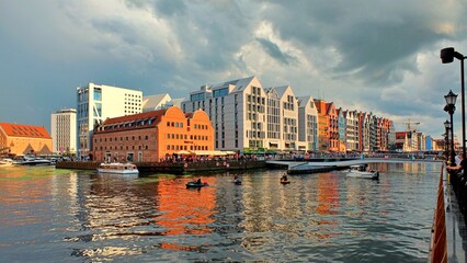 view of the new old town in gdansk poland