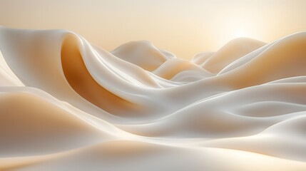 Smooth, flowing fabric waves create an elegant and abstract landscape of soft textures.