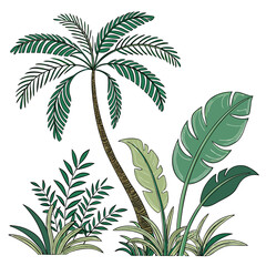 Obraz premium seamless pattern with palm trees