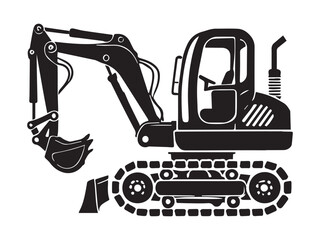 Compact Excavator Silhouette