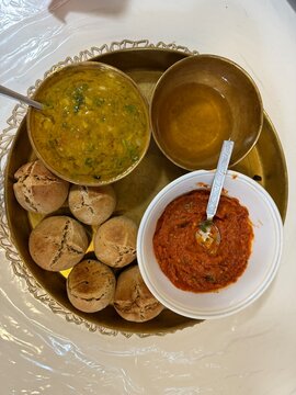 Daal batti Indian cuisine 