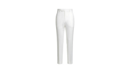 Elegant classic white women's trousers isolated on a white background