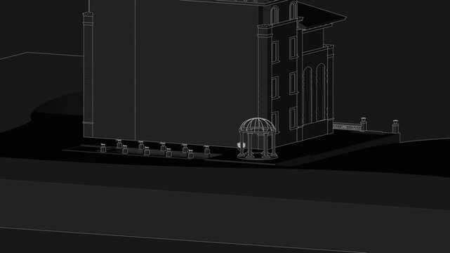 Luxury Villa, Seamless 3D Loop Animation, 3d rendering, Generic Villa