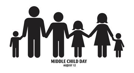 modern detailed professional high quality Middle Child Day A Silhouette Celebration