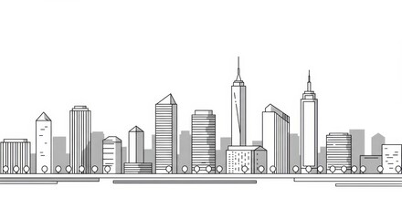 Fototapeta premium city skyline vector