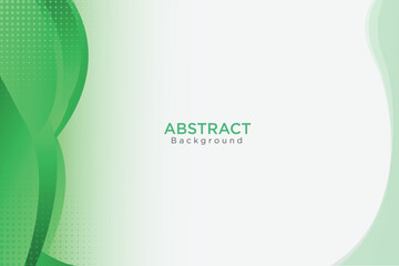 abstract green background with waves and white space for presentation