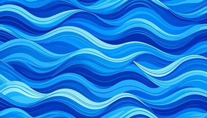 Fototapeta premium Abstract wavy blue ocean pattern