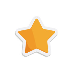 Fototapeta premium Golden star illustration, a symbol of excellence. 