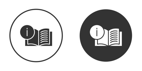 guide book icons concept in solid versions. Flat design style.