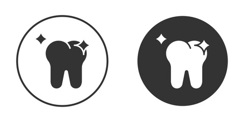 clean tooth icons concept in solid versions. Flat design style.