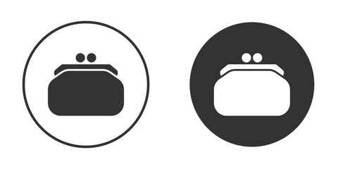 Woman purse icons concept in solid versions. Flat design style.