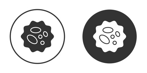 White blood cell icons concept in solid versions. Flat design style.