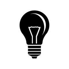 Obraz premium A simple black light bulb.