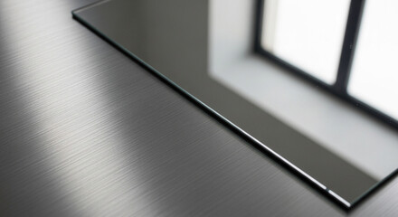 Stainless Steel Surface Close-Up – Minimalist Brushed Metal Texture