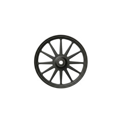 Obraz premium Isolated antique wagon wheel on a transparent background view