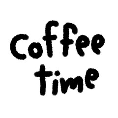 coffee time png outline cute for kids handwrite design clipart cartoon handwritten doodle element