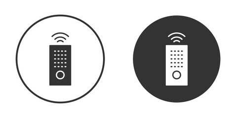 Remote icons concept in solid versions. Flat design style.