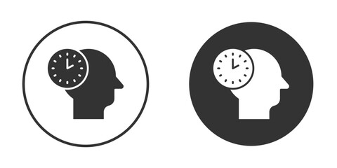 Patience icons concept in solid versions. Flat design style.