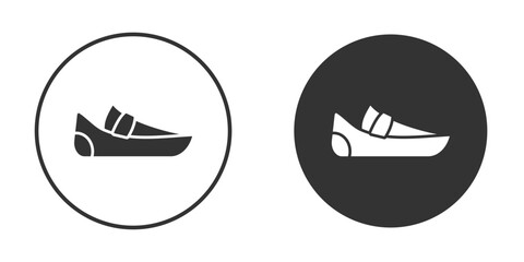 Loafer icons concept in solid versions. Flat design style.