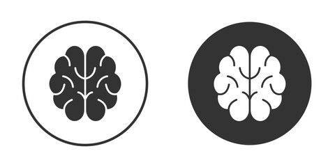 Fototapeta premium Human brain icons concept in solid versions. Flat design style.