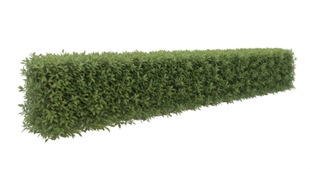 A long green hedge against a black background view png, transparent, white background, ai generated, 