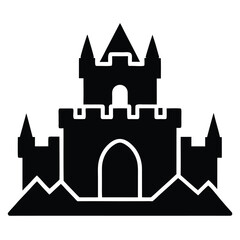 snow fort vector icon