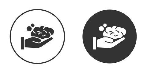 Foam icons concept in solid versions. Flat design style.