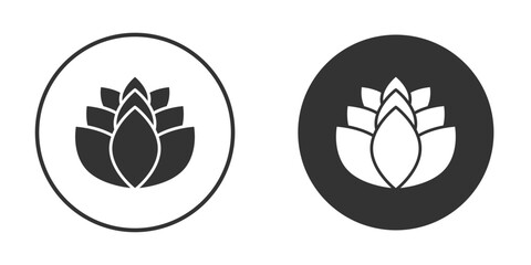 Fir cone icons concept in solid versions. Flat design style.