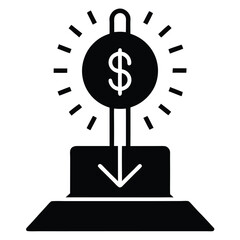 price ticker vector icon