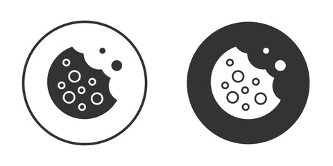 Cookie icons concept in solid versions. Flat design style.
