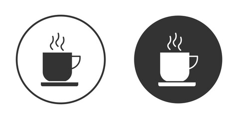 Coffee mug icons concept in solid versions. Flat design style.