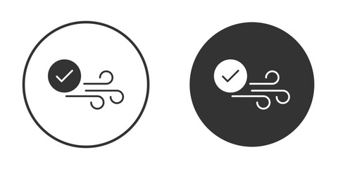 Fototapeta premium Clean Air icons concept in solid versions. Flat design style.