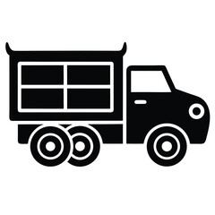 livestock truck vector icon