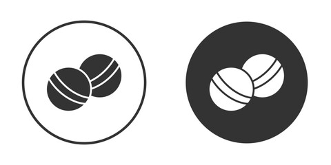 Fototapeta premium Bath salts bomb icons concept in solid versions. Flat design style.