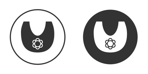 Baby bib icons concept in solid versions. Flat design style.
