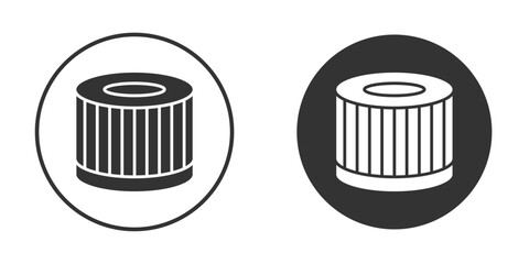 Air filter icons concept in solid versions. Flat design style.