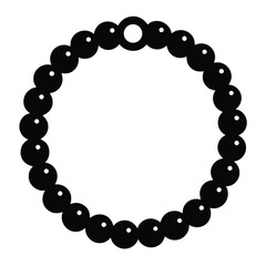 beaded bracelet vector icon