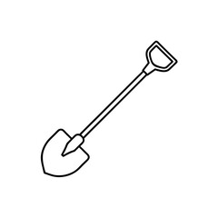 garden shovel icon vector