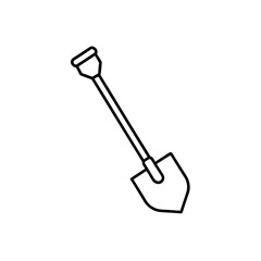 garden shovel icon vector