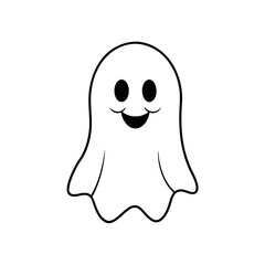 ghost cartoon icon vector