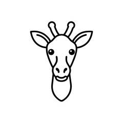 giraffe head icon vector