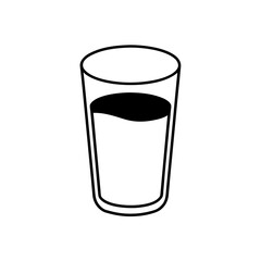 glass of water icon vector