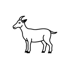 Fototapeta premium goat standing icon vector