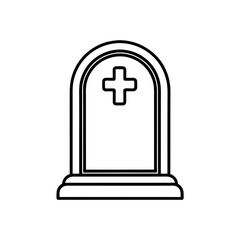 Obraz premium gravestone icon vector