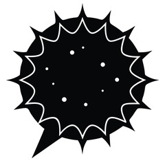 christmas comic bubble vector icon