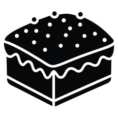 fruitcake vector icon