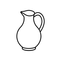 jug with handle icon vector