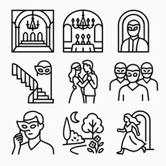 Masquerade Icon Set